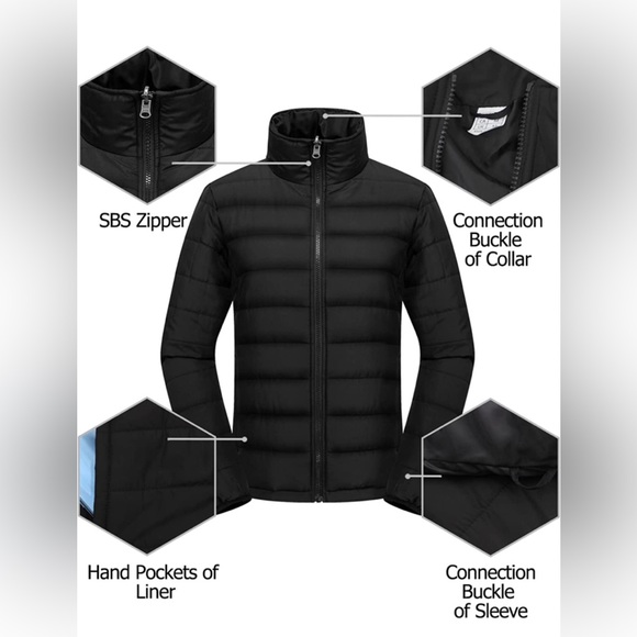 Women's Waterproof 3-in-1 Ski Snow Jacket Puffer Liner Insulated Winter Coat NEW - Picture 7 of 9